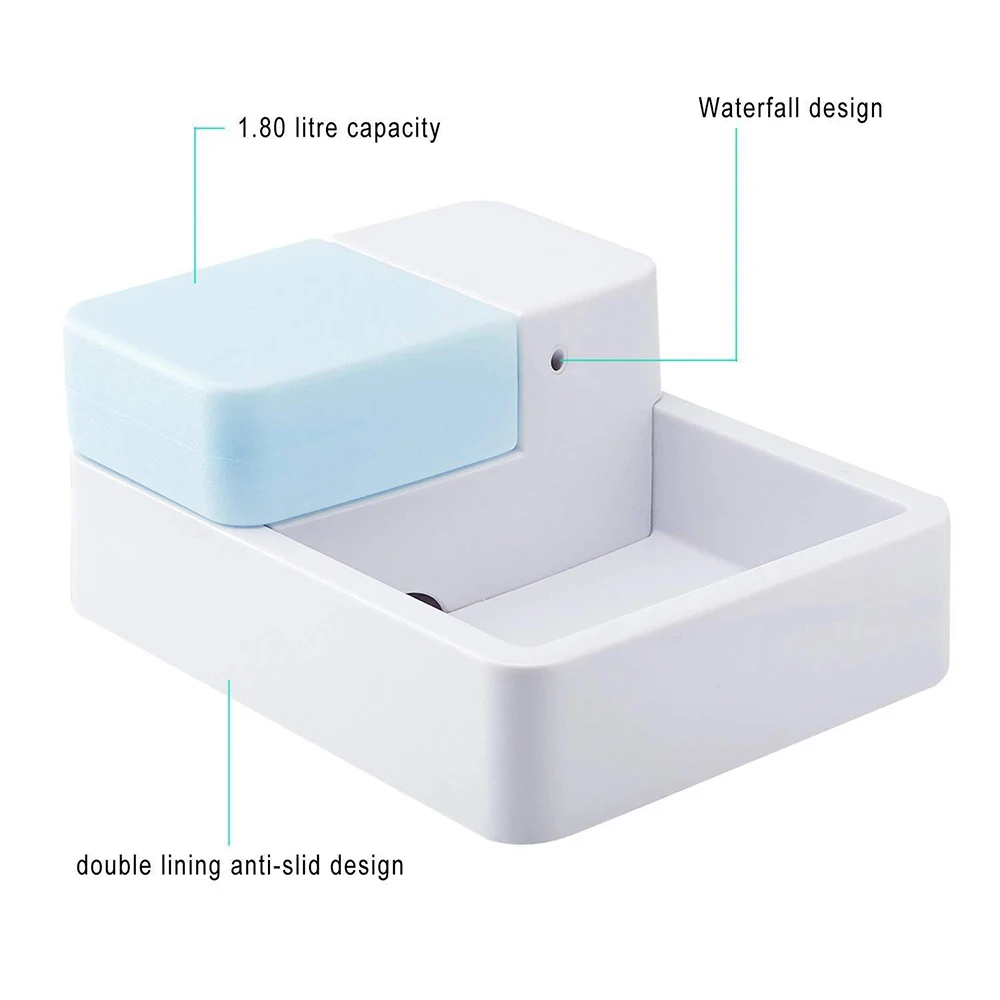 

Hot 1.8L Pet LED Pet Drinking Fountain Cat Water Fountain LED Light Electric Water Fountain Pet Water Dispenser for Cat and Do