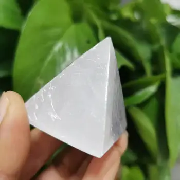 

38mm Natural Selenite pyramid gemstone pyramid healing crystals for meditation reiki healing