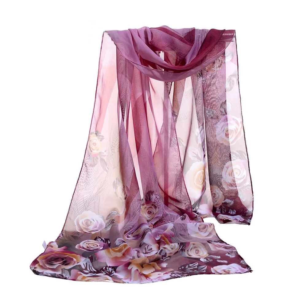 

2020 new autumn Winter Fashion Women Chiffon Soft Wrap scarf Ladies Shawl Scarf Scarves Printed chiffon scarves shawl #927