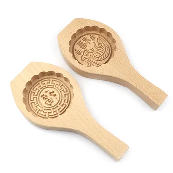 

Wood Stereo Fu Character Fish Fu Character Mould Green Bean Cake Wheaten Food Pumpkin Pie Moon Cake Baking Mould Mould