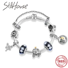 Прекрасный кулон-браслет в виде животного, браслет из стерлингового серебра 925 пробы для женщин, аксессуары, модное ювелирное изделие, сделай сам, ювелирное изделие