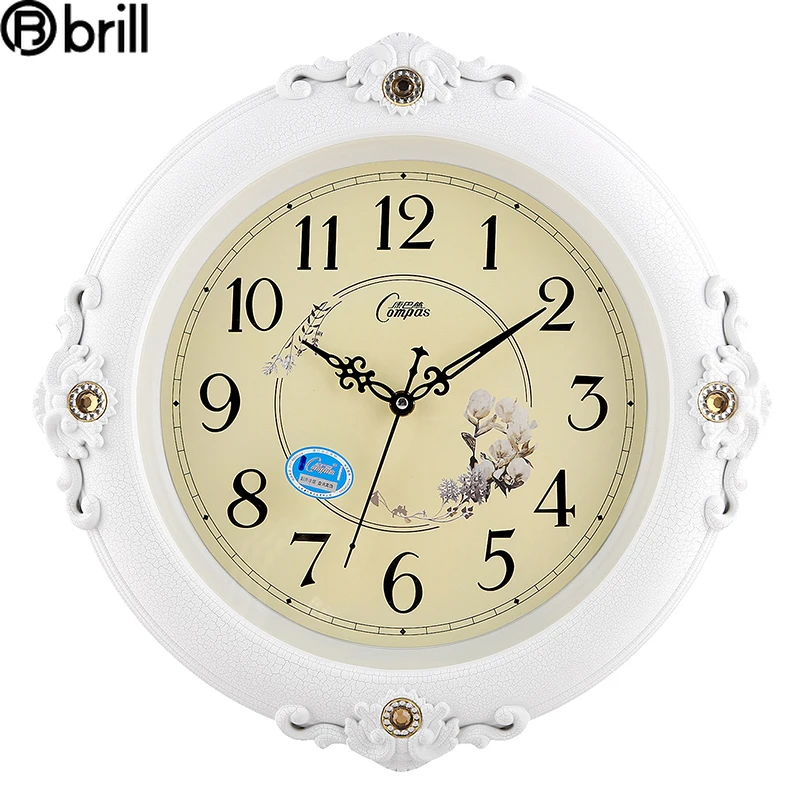 

Европейские настенные часы винтажные Роскошные потертые шикарные часы, настенные часы для гостиной, украшение из чистой меди, настенные часы, подвесные украшения для дома