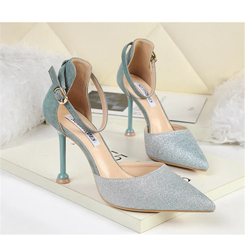 Women Sandals 2022 Summer Sexy High Heels Bling Korean Casual Elegant Shoes