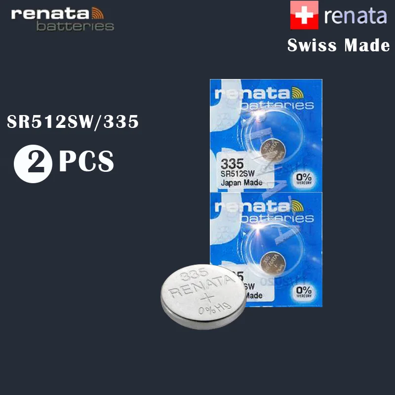 2 шт./лот Оригинальный Renata Swiss Battery 335 SR512SW 1 55 V для часов Серебряный RENATA|Часовые