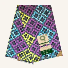 Африканский материал 6 ярдов африканская одежда восковая ткань Африканская набивная хлопок настоящая мягкая восковая ткань 010