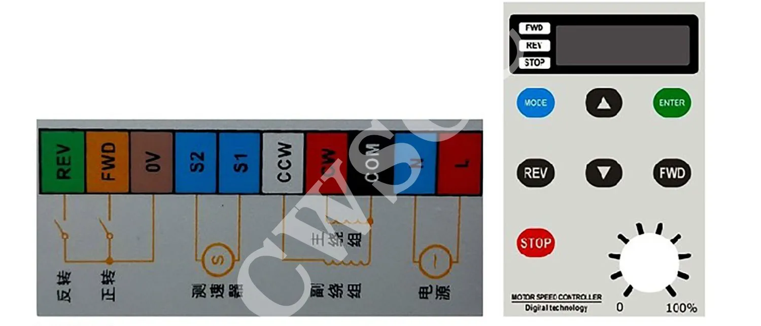 Controlador de Velocidade do Motor Controlador de Velocidade Interruptor de Arranque Smart Display Digital Monofásico 220v Motor Suave Us-52 Home & Garden