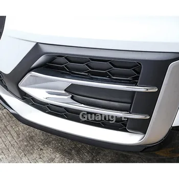 

For Audi Q2 Q2l 2018 2019 2020 Car Sticker Styling Detector Abs Cover Trim Front Head Fog Light Lamp Frame Part 2pcs