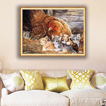 

Fowl Cat Warm Full Display Square/Round Cartoon 5D Diamond Painting Diamond Embroidery Rhinestone Picture Cross Stitch Daimond