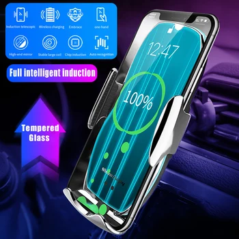 

New Car Mobile Phone Wireless Charger Bracket Holder Fast Charging Adjustable Safety Protection DOM668