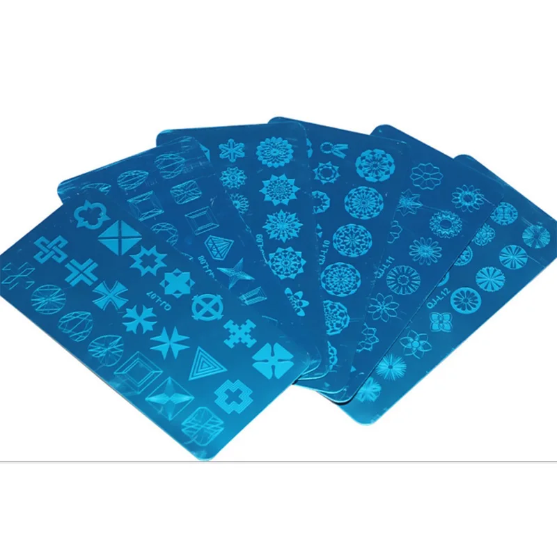 Nail Art Stamping plates equipment, 2pcs Stainless Steel Image Nail Stamping Plates/ Halloween Nail Stamp Template Tools L33