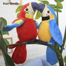 Electronic Pets Talking Parrot Toys Plush Parrot Funny Sound Record Educational toys Christmas Gift for Kids Children