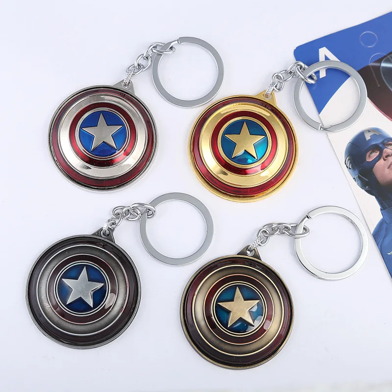 Marvel legends Captain Key Chain Rotatable Shield Rings For Gift Keychain Alloy Car Ring Ornament | Игрушки и хобби