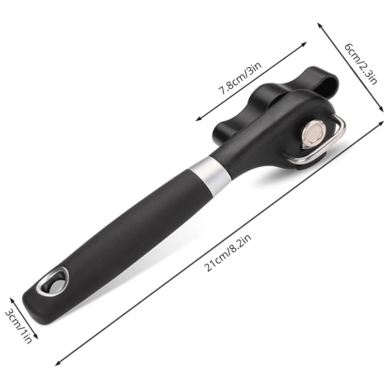 Stainless Steel Manual Can Opener Professional Effortless Openers With Turn Knob Side Cut Can Opener Kitchen Useful Cans Tools