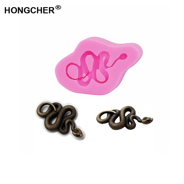 Snake earrings Silicone Mold DIY shaker resin Clay Animal Jewelry Mold Cake  Candy Cookies polymer clay chocolate Silicone Molds