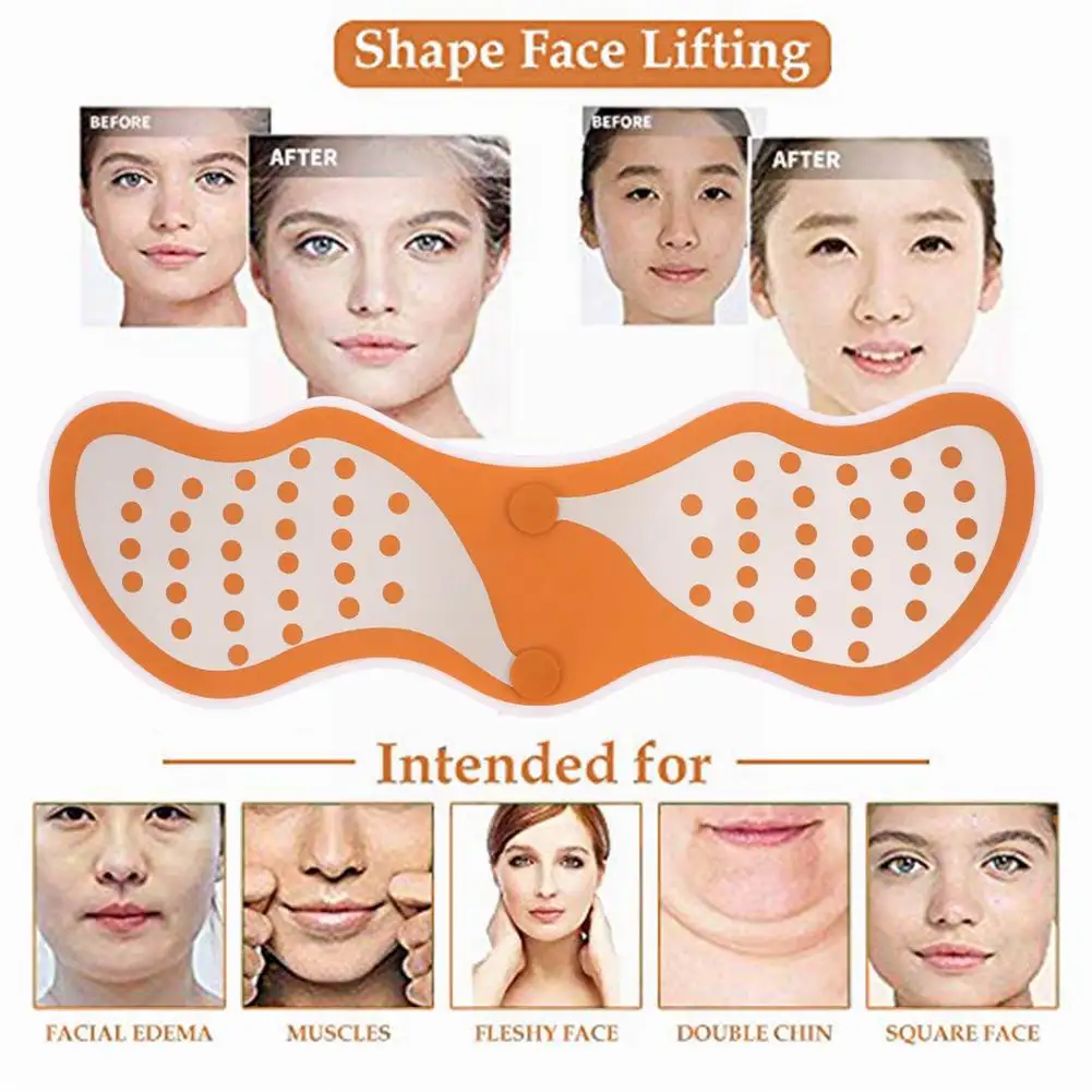 Almofada para o Rosto em Forma de v Cuidados com a Pele Elétrica Facial Levantamento Emagrecimento Massagem 3d Lifting Anti Celulite Estimulador Muscular Ferramentas 20 o Rosto em forma de V 3D