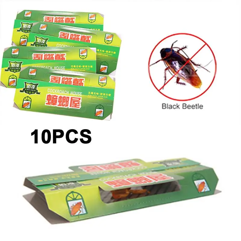 

COCKROACH HOUSE Cockroach Trap Blackbeetle Trap Environmental Economic Clean Paperboard 10PCS Bait Cabinet Catcher Home Kitchen
