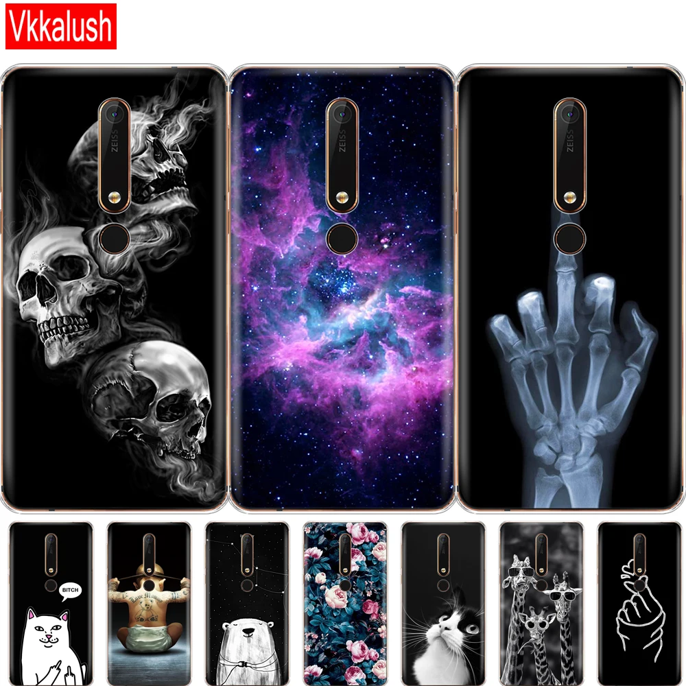 Силиконовый чехол для Nokia 6 1 7 Plus 8 9 2018 X5 X6 мягкий из ТПУ задней панели телефона
