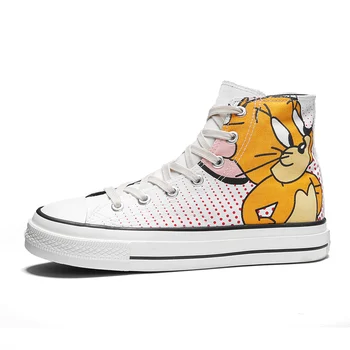 

2019 trend youth men's sneakers canvas breathable walking shoes men's comfortable sneakers men's skateboard lightsYGb-L006