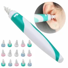 Electric ear wax removal tool soft ear cleaning for ear wax removal ear cleaner ears plugs spirals care cleaning Device tool Electric ear wax removal tool soft ear cleaning for ear wax removal ear cleaner ears plugs spirals care cleaning Device tool
