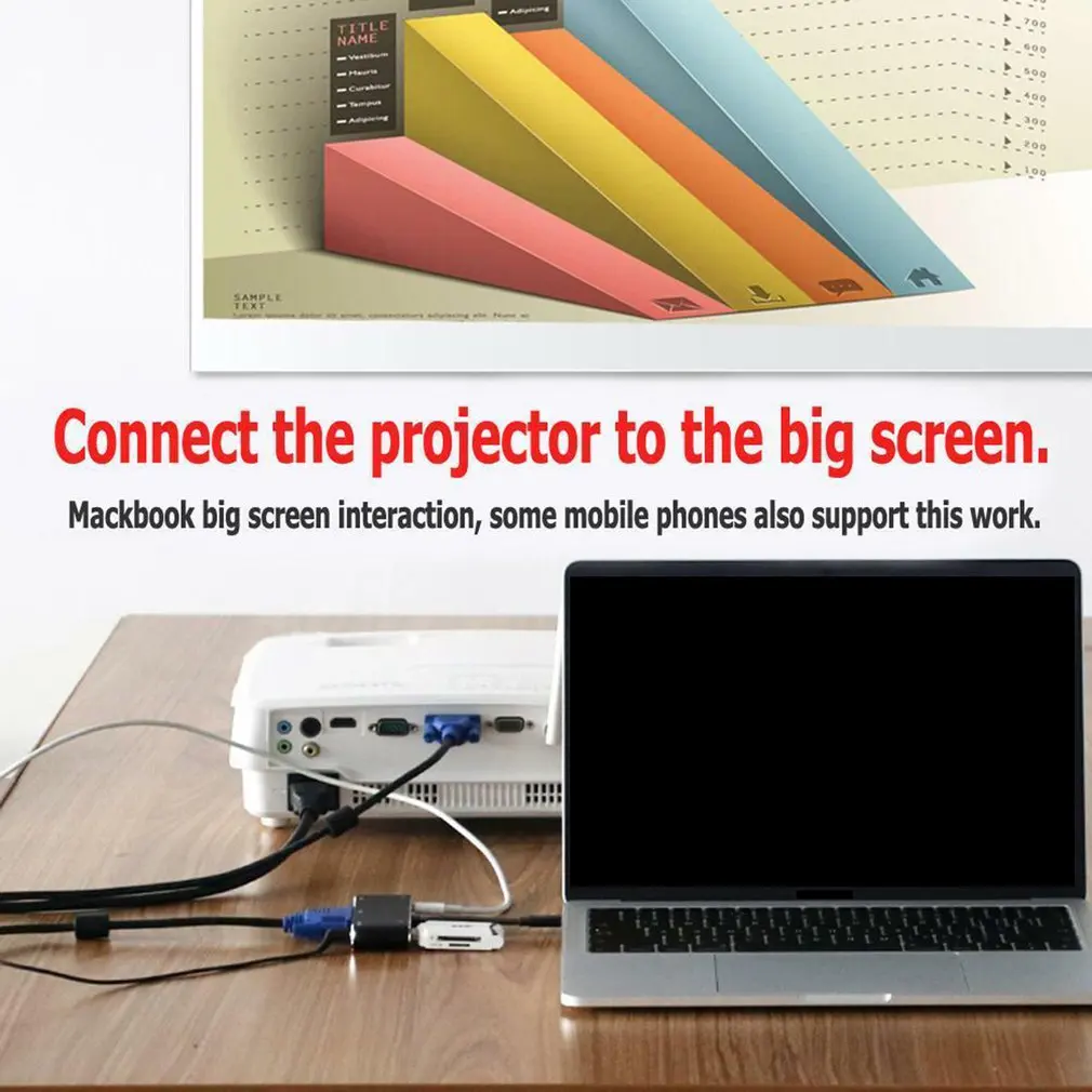 Телефонный конвертер 5 в 1 USB-C к PD+ HD+ VGA+ аудио+ USB3.0 OTG кабель конвертер док-станция для MacBook Air Ноутбуки ПК