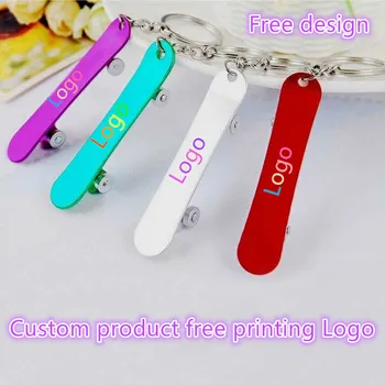 

100pcs customize products Free print logo Skatebo Metal aluminum Bottle Opener Key Ring Chain Beer Bar Tool Claw Gift laser LOGO