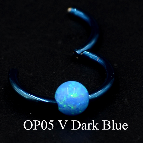 1Piece G23 18g&16gTitanium Opal Segment Hinged Ring Septum Nose Clicker Piercing Nose Lip Earrings Helix Nose Piercing