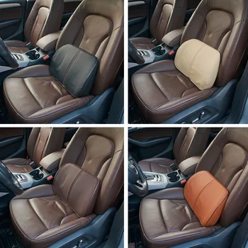 

Chair & Car Seat Lumbar Lower Back Posture Support Cushion Memory Foam Pillow PU Leather