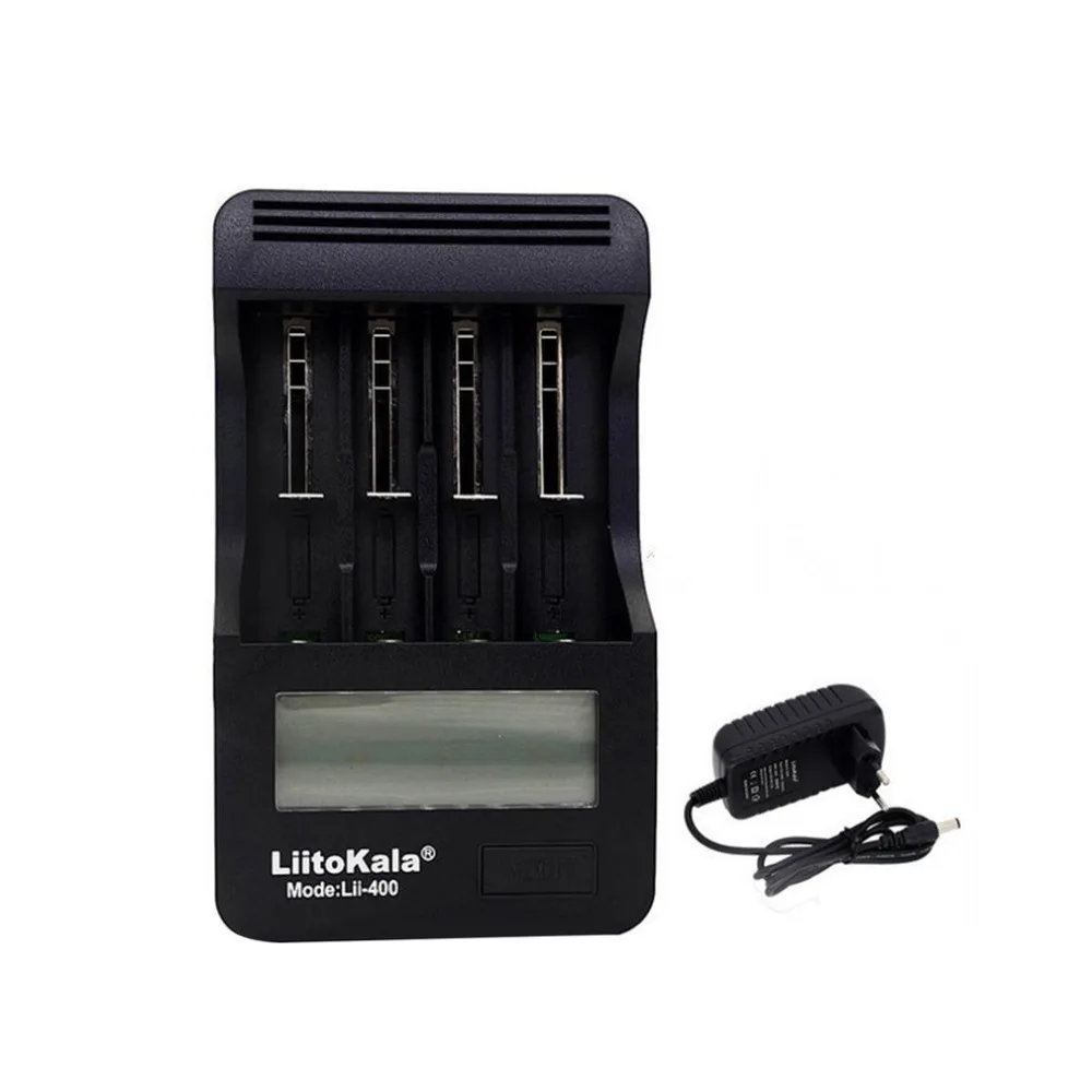 Liitokala Lii-400 18650 зарядное устройство с ЖК-дисплеем 26650 21700 14500 10440 4 слота NiMH Li-Ion умное Универсальное зарядное устройство