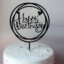 חם שמח יום הולדת אהבת אקריליק מכתב למעלה דגל מסיבת חתונת קישוט(China)