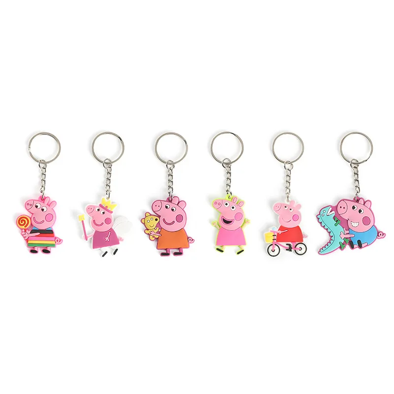 Peppa Pig маленький брелок для ключей Пол Джордж животное брелок для портфеля Кукла мультфильм Действие персонаж детская игрушка для подарка