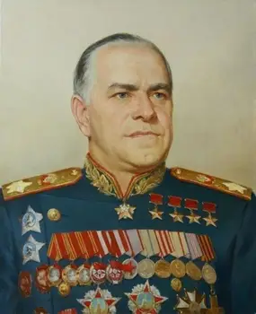 

GOOD ART PRINT painting World War II General Portrait of a Soviet Russian General Georgy Zhukov PRINT oil painting on canvas