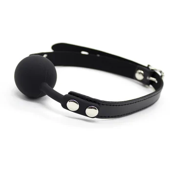 PU Leather Mouth Gag Oral Fetish BDSM Bondage Restraints Erotic Toy Plug Adult Slave Gag Sex Toy for Women Porn Accessories Tied 3