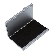 Алюминиевый Чехол для карты памяти(двойная сторона) для 6 x Micro Sim, 8 x sim-карты и 1 x иглы(серебристый цвет