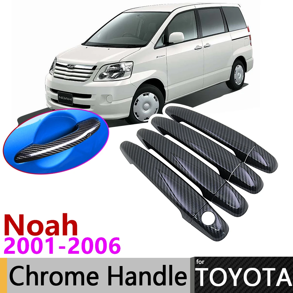 Черная крышка ручки двери из углеродного волокна для Toyota Noah Voxy R60 2001 ~ 2006 2002 2003 2004