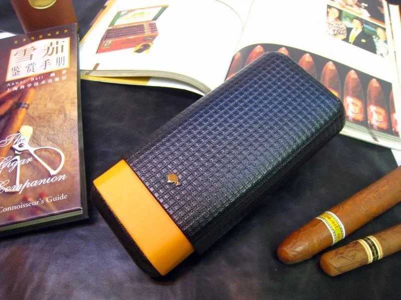 COHIBA гаджет кедровый деревянный портсигар Кожаный Портсигар дорожный несессер хьюмидор для сигар держатель Подарочная коробка аксессуары для сигар HY5304L