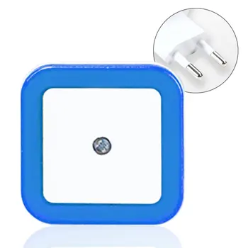 

ICOCO EU/US Plug LED Induction Lamp Square Shape Wall Light Night Light Automatic Switch Light Sensor Bedroom Household Supply