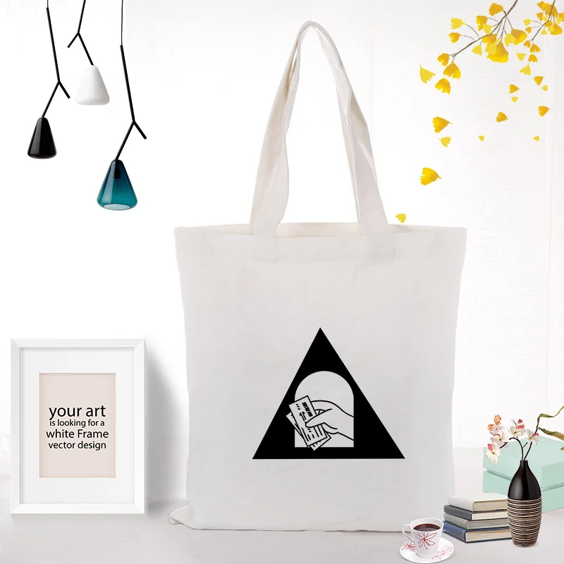 ILLUSTRATIONC040 Холщовая Сумка для ежедневного использования текст DIY пользовательский принт логотип сумка для покупок эко многоразовая утилизация ежедневных эскизов - Цвет: ILLUSTRATIONC040
