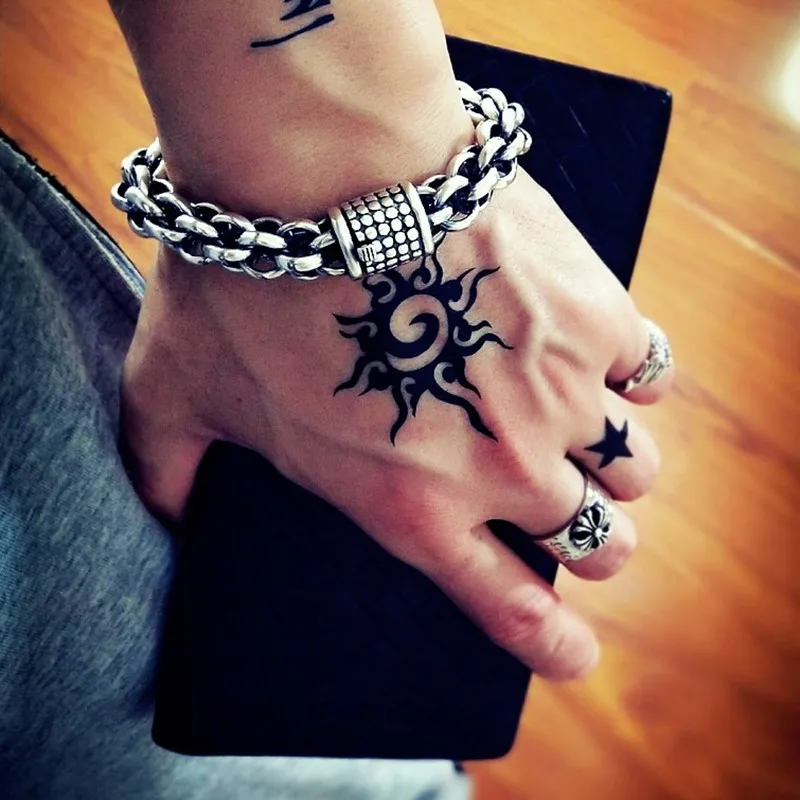 Sterling Silver Bracelet Men's Jewelry Birthday Gift European and American Popular Hip Hop S925 Personality Fashion Punk Style |