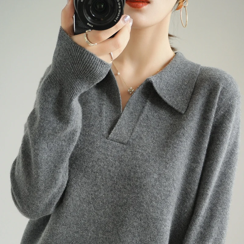 High-End Autumn Winter 100% Cashmere Pullovers