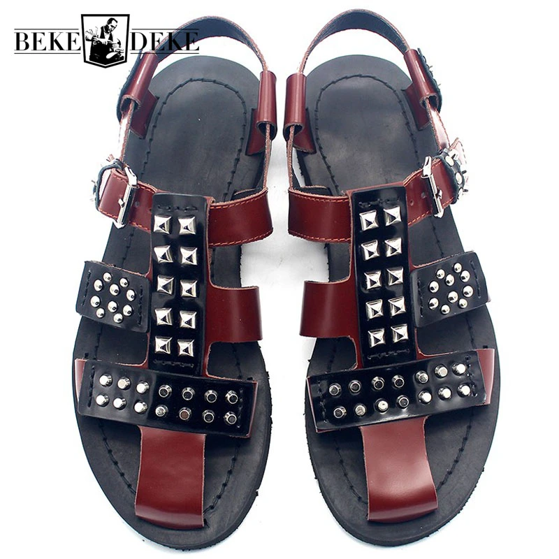 mens studded sandals