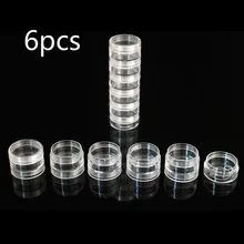 

1set of six-layer one-piece eyeshadow box, cosmetic cream plastic container, nail makeup beads, round refillable bottle