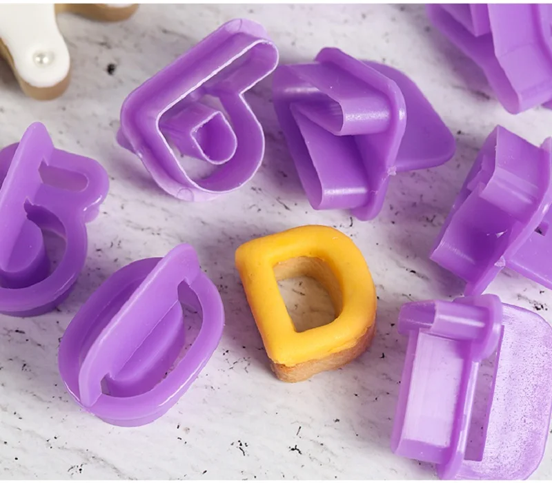 40pcs/set Alphabet Number Cookies Cutter Fondant Biscuit Cutter Mold Figure Letter Pastry Cake Mould Baking Decorating Tools