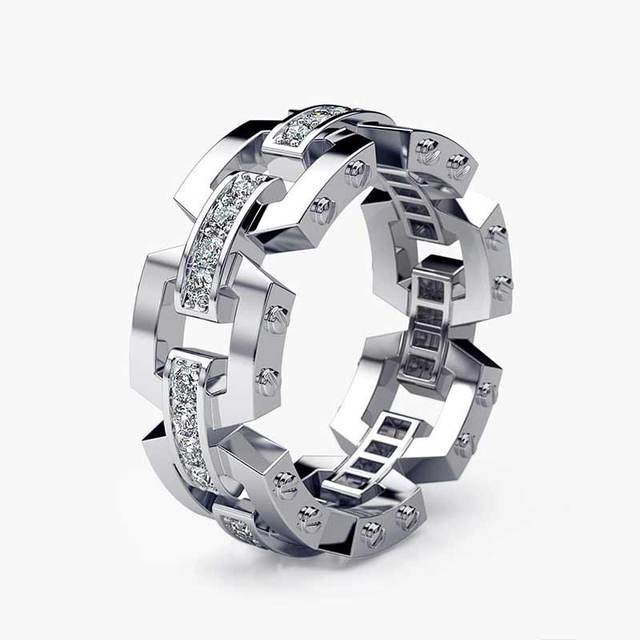 Punk Hiphop Series Mens Ring Band Cothic Geometry Men Ring Stone Trendy Gifts Gadget Ring For Gentleman