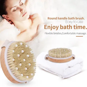 

Body Brush Round Exfoliating Dry Brushing for Drainage Massager Scrubber Skin Brush A7