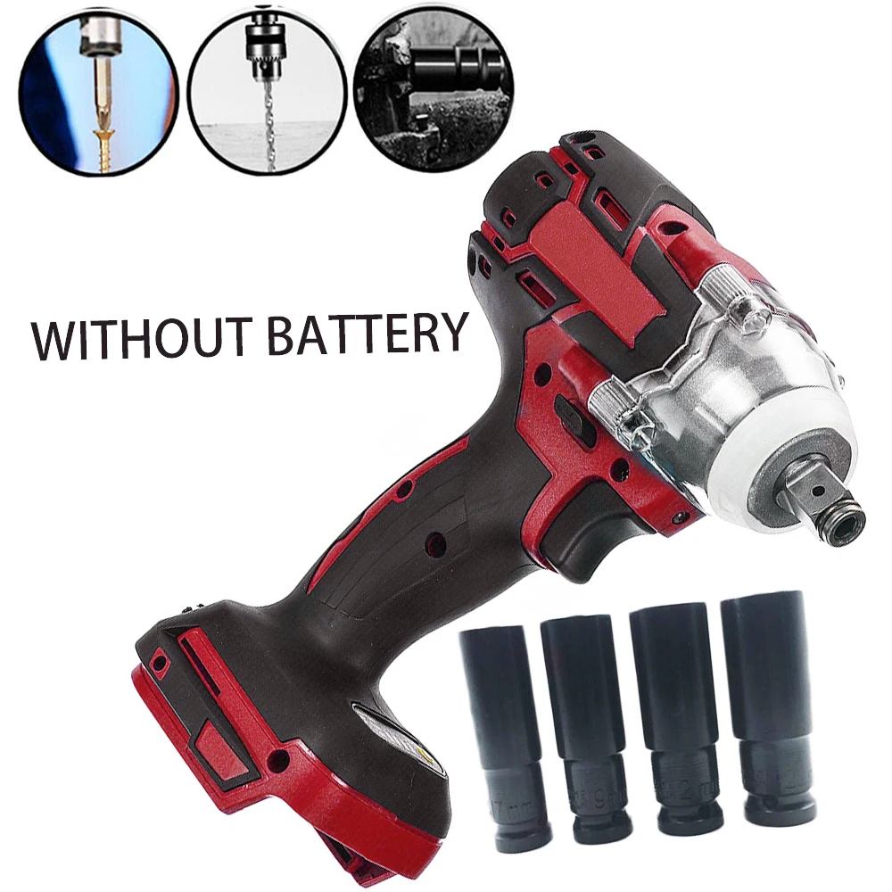 

1/2 inch Impact Wrench Cordless Brushless Electric Rechargeable Multi-purpose