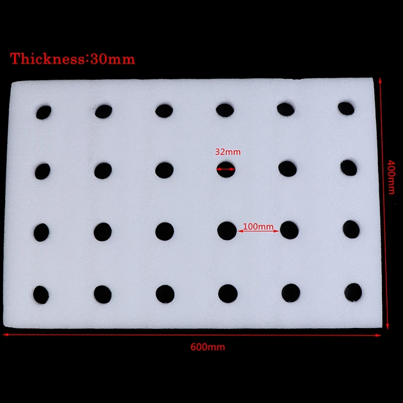1pc Hydroponic Foam Board 600*400*30mm Greenhouse Soilless Cultivation Equipment Hydroponic Vegetable Floating Plate with Holes hydroponic gardening kit hydroponic planting tools