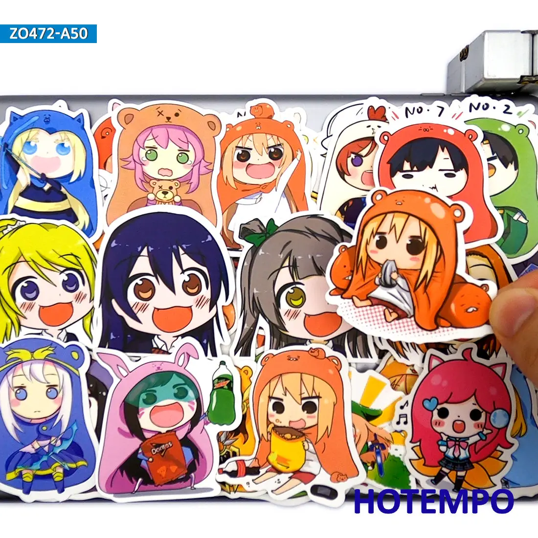 50 шт. Милый аниме Himouto Умару Чан Забавный Kawaii мультяшный стикер для записки