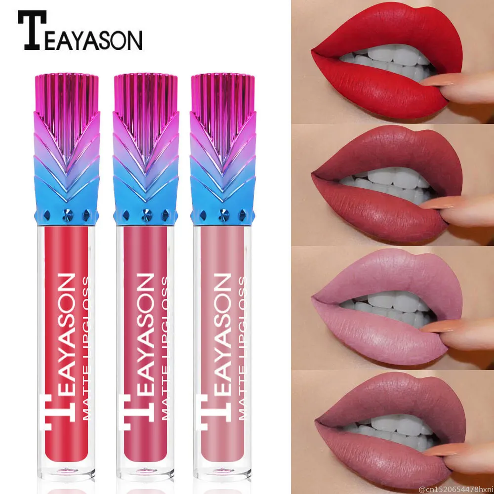 

Liquid Velvet Matte Lipgloss Waterproof Long Lasting Makeup Lipstick Lip Tint Natural Moisturize Nutritiou Cosmetic Beauty TSLM1