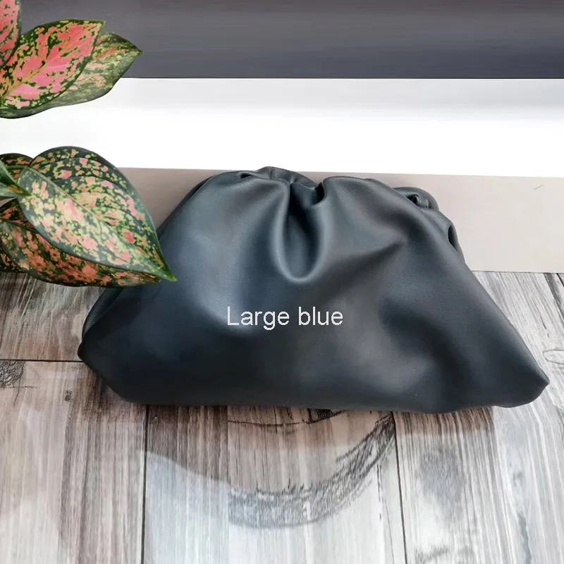 Dark blue Большой кожаный чехол Высокое качество мягкая кожа клатч Вечеринка кошелек сумка большой Сумки для женский, черный зеленый Фирменная Новинка Сумки - Цвет: Dark blue