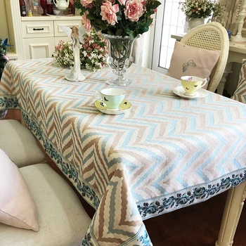 

Striped Jacquard Tablecloth Household Rectangular/square/round Coffee Tablecloth Luxury Modern Table Cover for Wedding Decor